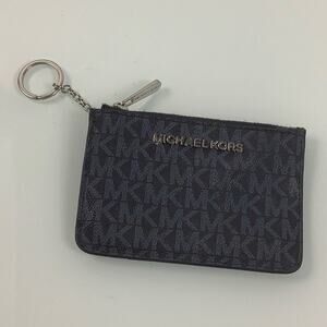Michael Kors Jet set Travel top zip Coin Pouch with ID & Key ring EUC
